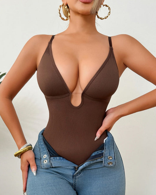 SCULVEX® Form — Deep V Bodysuit Tummy Control