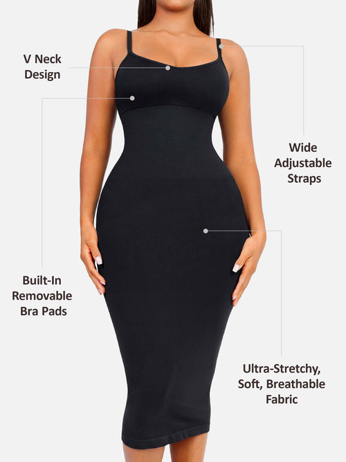 SCULVEX® Veil — Seamless Midi Body Shaper Dress