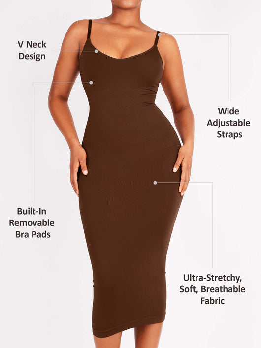 SCULVEX® Veil — Seamless Midi Body Shaper Dress
