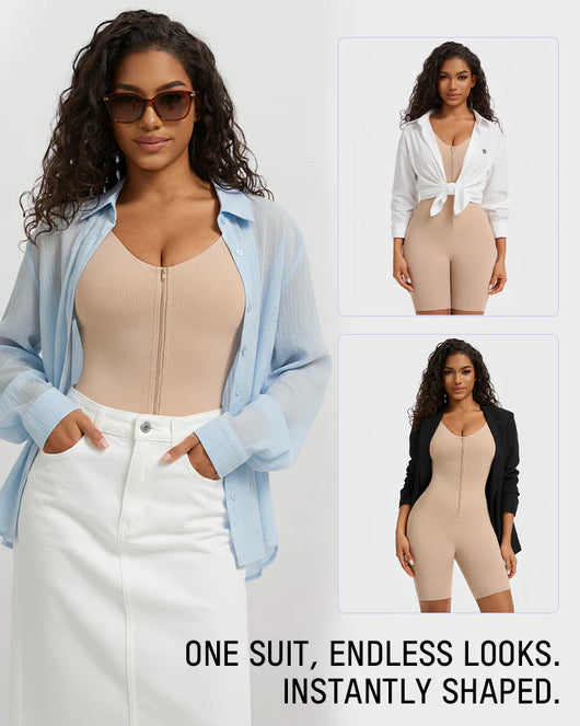SCULVEX® Form II — Zip-Up Tummy Control Short Bodysuit