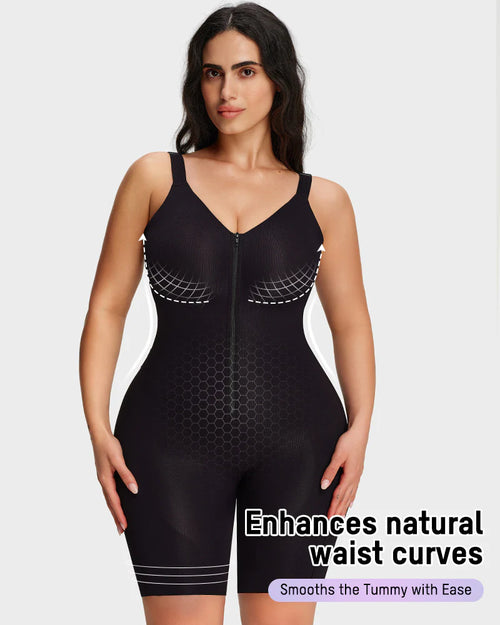 SCULVEX® Form II — Zip-Up Tummy Control Short Bodysuit
