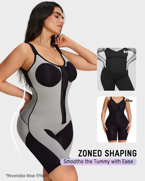 SCULVEX® Form II — Zip-Up Tummy Control Short Bodysuit