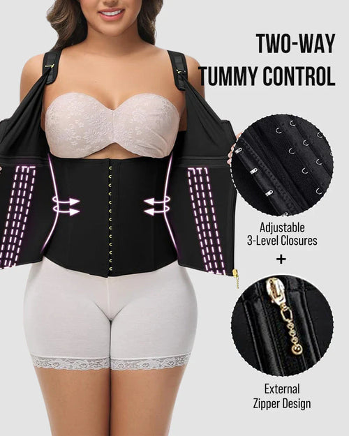 SCULVEX® Steel II — Double-Layer Waist Shaper Girdle With Bra