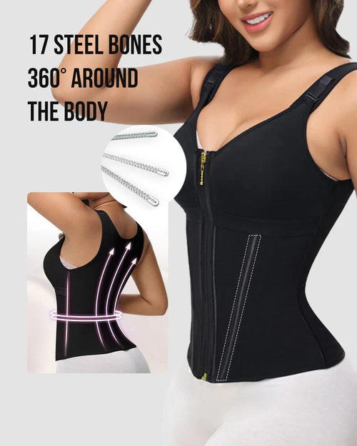 SCULVEX® Steel II — Double-Layer Waist Shaper Girdle With Bra
