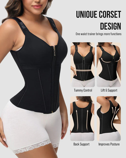 SCULVEX® Steel II — Double-Layer Waist Shaper Girdle With Bra