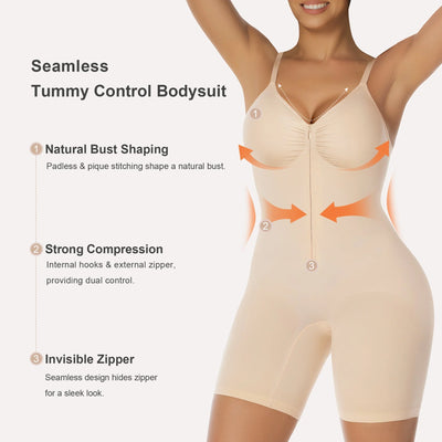 SCULVEX® Form II — Zip-Up Tummy Control Short Bodysuit