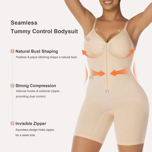 SCULVEX® Form II — Zip-Up Tummy Control Short Bodysuit