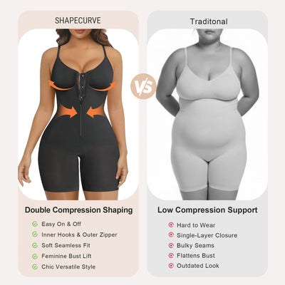 SCULVEX® Form II — Zip-Up Tummy Control Short Bodysuit