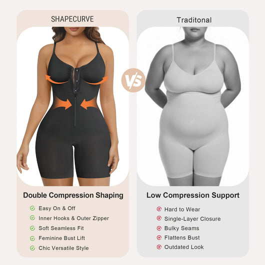 SCULVEX® Form II — Zip-Up Tummy Control Short Bodysuit