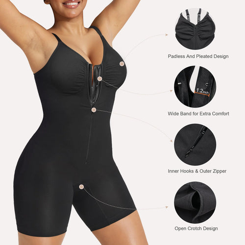 SCULVEX® Form II — Zip-Up Tummy Control Short Bodysuit
