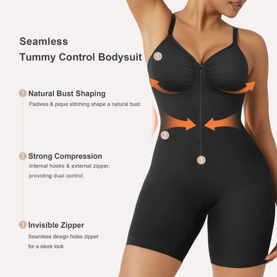 SCULVEX® Form II — Zip-Up Tummy Control Short Bodysuit