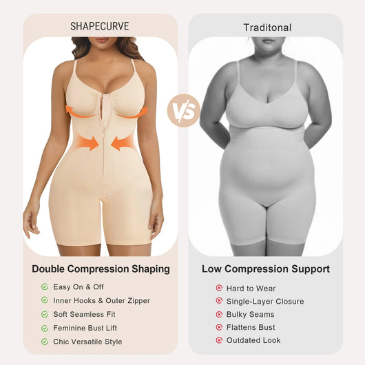 SCULVEX® Form II — Zip-Up Tummy Control Short Bodysuit