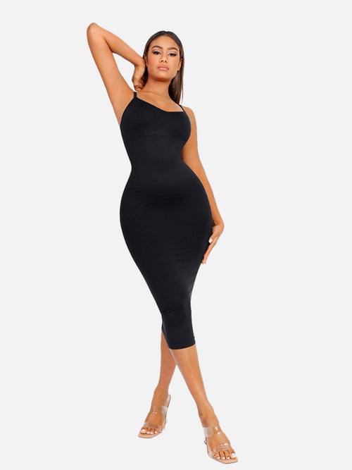 SCULVEX® Veil — Seamless Midi Body Shaper Dress